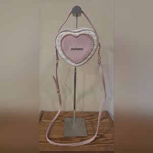 Juicy Couture Light Pink Heart Crossbody Bag